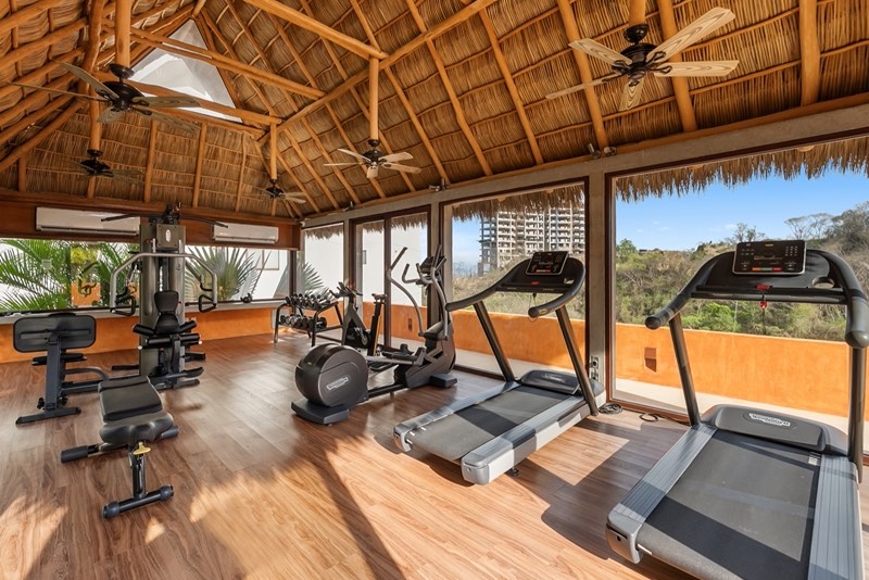 Gimnasio bajo palapa